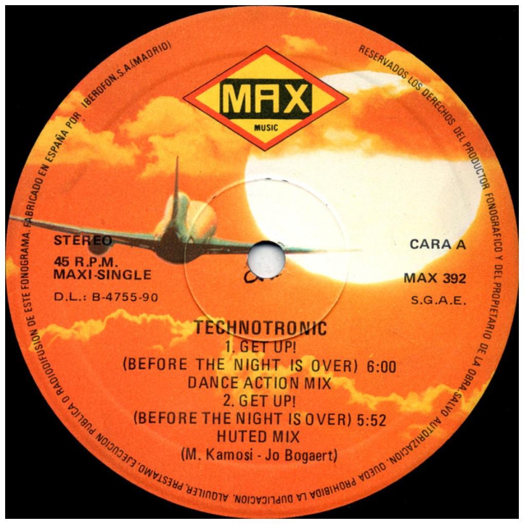 TECHNOTRONIC - GET UP (BEFORE THE NIGHTS OVER) | 12'' MAXI SINGLE USADO