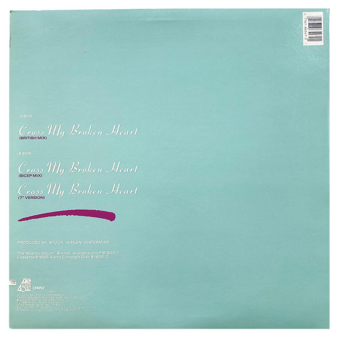 SINITTA - CROSS MY BROKEN HEART | 12" MAXI SINGLE USADO