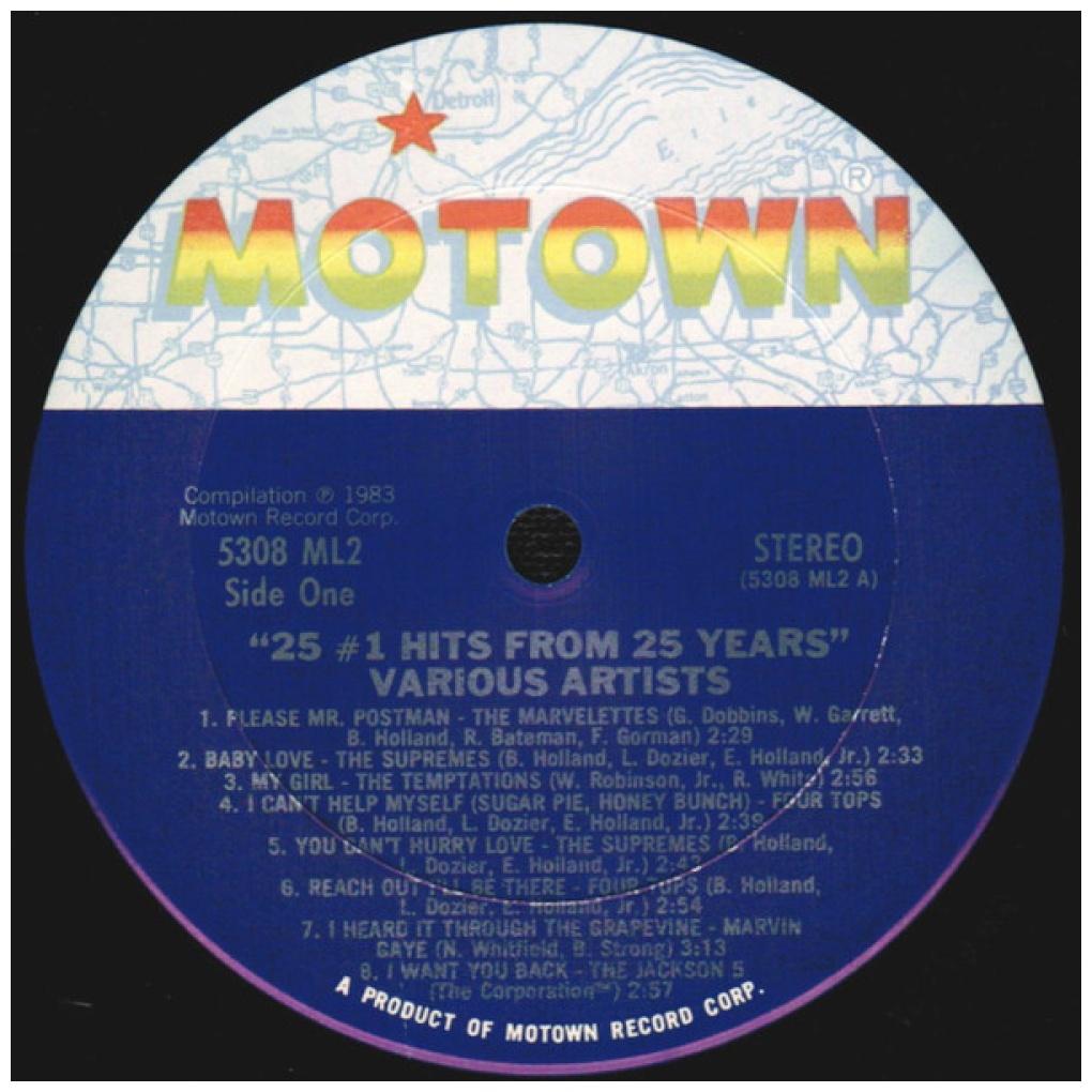 25 #1 HITS FROM 25 YEARS - MOTOWN: VARIOUS ARTIST (2LP) | VINILO USADO