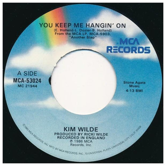 KIM WILDE - YOU KEEP ME HANGIN  ON | 7" SINGLE VINILO USADO