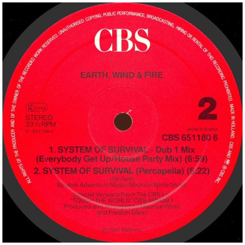 EARTH, WIND & FIRE - SYSTEM OF SURVIVAL | 12'' MAXI SINGLE USADO