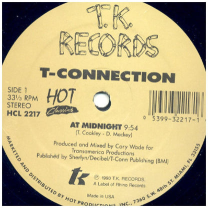T-CONNECTION - AT MIDNIGHT | 12'' MAXI SINGLE USADO