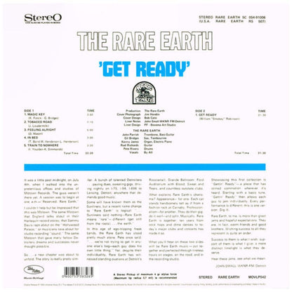 RARE EARTH - GET READY | VINILO