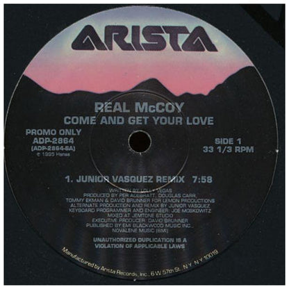 REAL MCCOY  -  COME AND GET YOUR LOVE | 12" MAXI SINGLE USADO