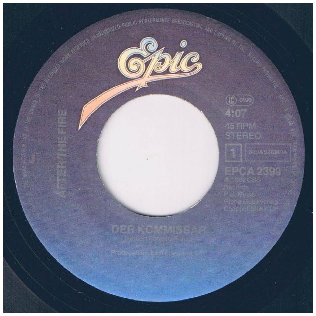 AFTER THE FIRE - DER KOMMISSAR | 7" SINGLE USADO