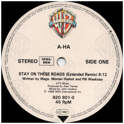 A-HA - STAY ON THESE ROADS | 12'' MAXI SINGLE USADO