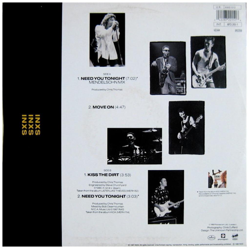 INXS - NEED YOU TONIGHT | 12'' MAXI SINGLE USADO