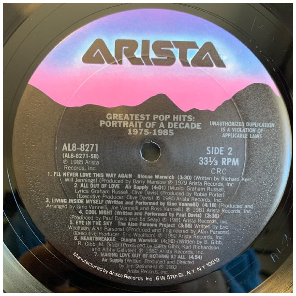 GREATEST POP HITS - PORTRAIT OF A DECADE | VINILO USADO