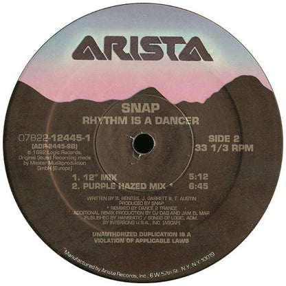 SNAP - RHYTHM IS A DANCER | 12" MAXI SINGLE VINILO USADO