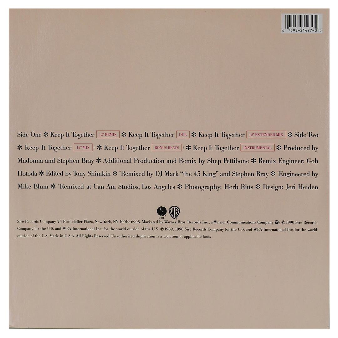 MADONNA - KEEP IT TOGETHER | 12" MAXI SINGLE USADO