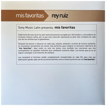 REY RUIZ - MIS FAVORITAS (2LP) (LIGHT BEIGE VINYL) | VINILO