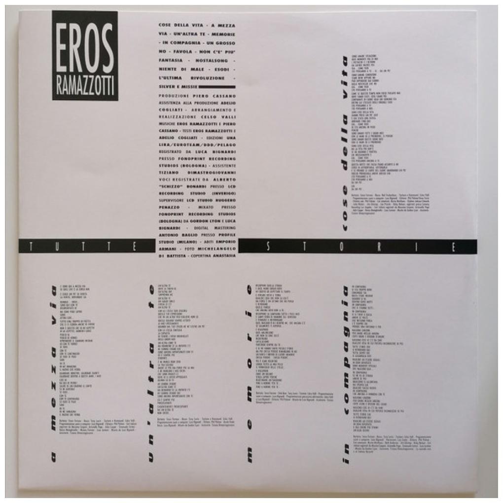 EROS RAMAZZOTTI - TUTTE STORIE | VINILO