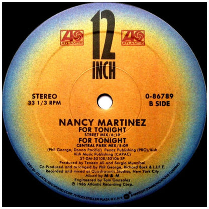 NANCY MARTINEZ - FOR TONIGHT | 12'' MAXI SINGLE USADO