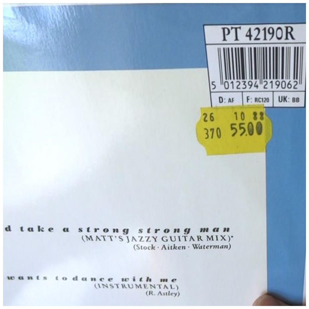 RICK ASTLEY - SHE WANTS TO DANCE WITH ME | 12" MAXI SINGLE VINILO USADO