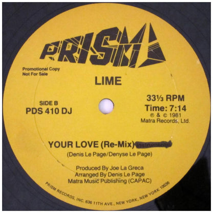 LIME - YOU'RE MY MAGICIAN/YOUR LOVE (PROMO COPY) | 12'' MAXI SINGLE USADO