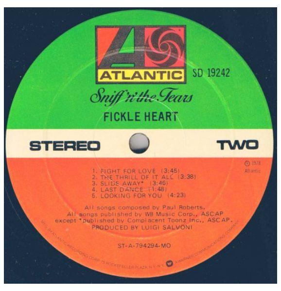 SNIFF  N  THE TEARS - FLICKLE HEART | VINILO USADO