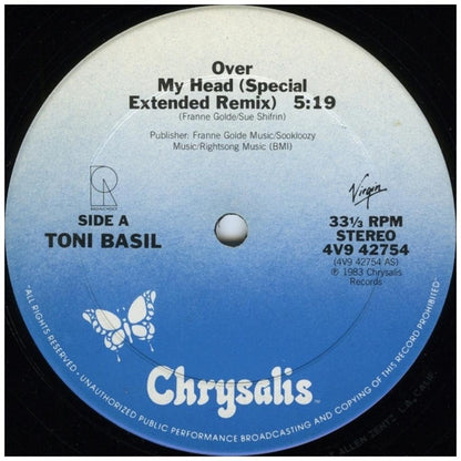 TONI BASIL - OVER MY HEAD | 12" MAXI SINGLE VINILO USADO