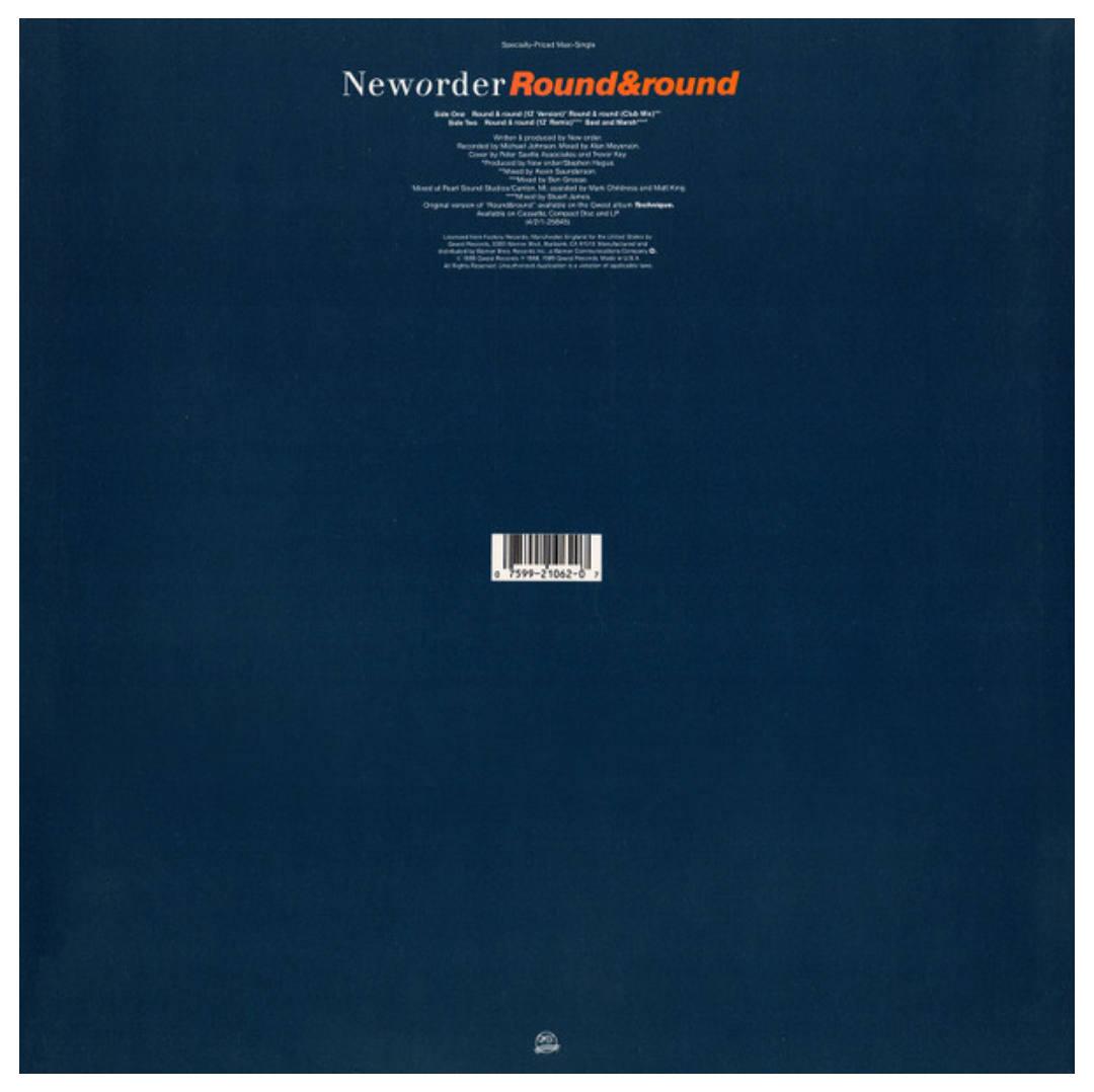 NEW ORDER - ROUND & ROUND | 12" MAXI SINGLE VINILO