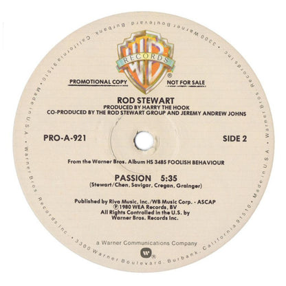 ROD STEWARD - PASSION (PROMO COPY) | 12'' MAXI SINGLE USADO