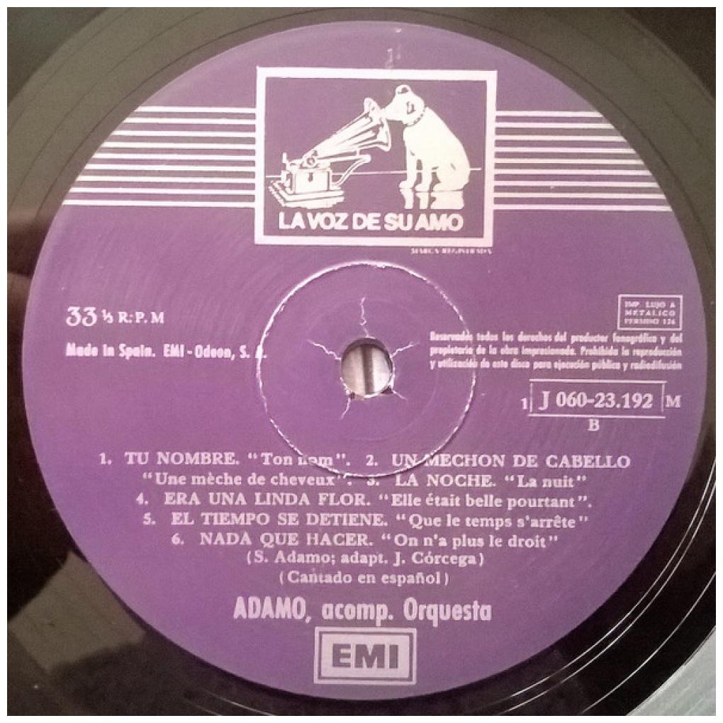 ADAMO - CANTA EN ESPAÑOL | VINILO USADO