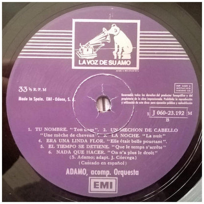 ADAMO - CANTA EN ESPAÑOL | VINILO USADO