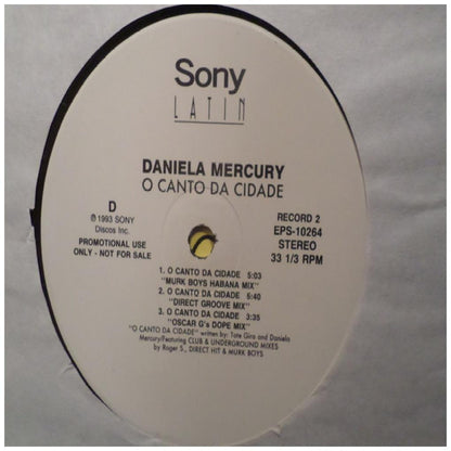 DANIELA MERCURY - O CANTO DA CIDADE (2LP) (VDE-NUEVO/SELLADO) (PROMO COPY) | 12'' MAXI SINGLE USADO