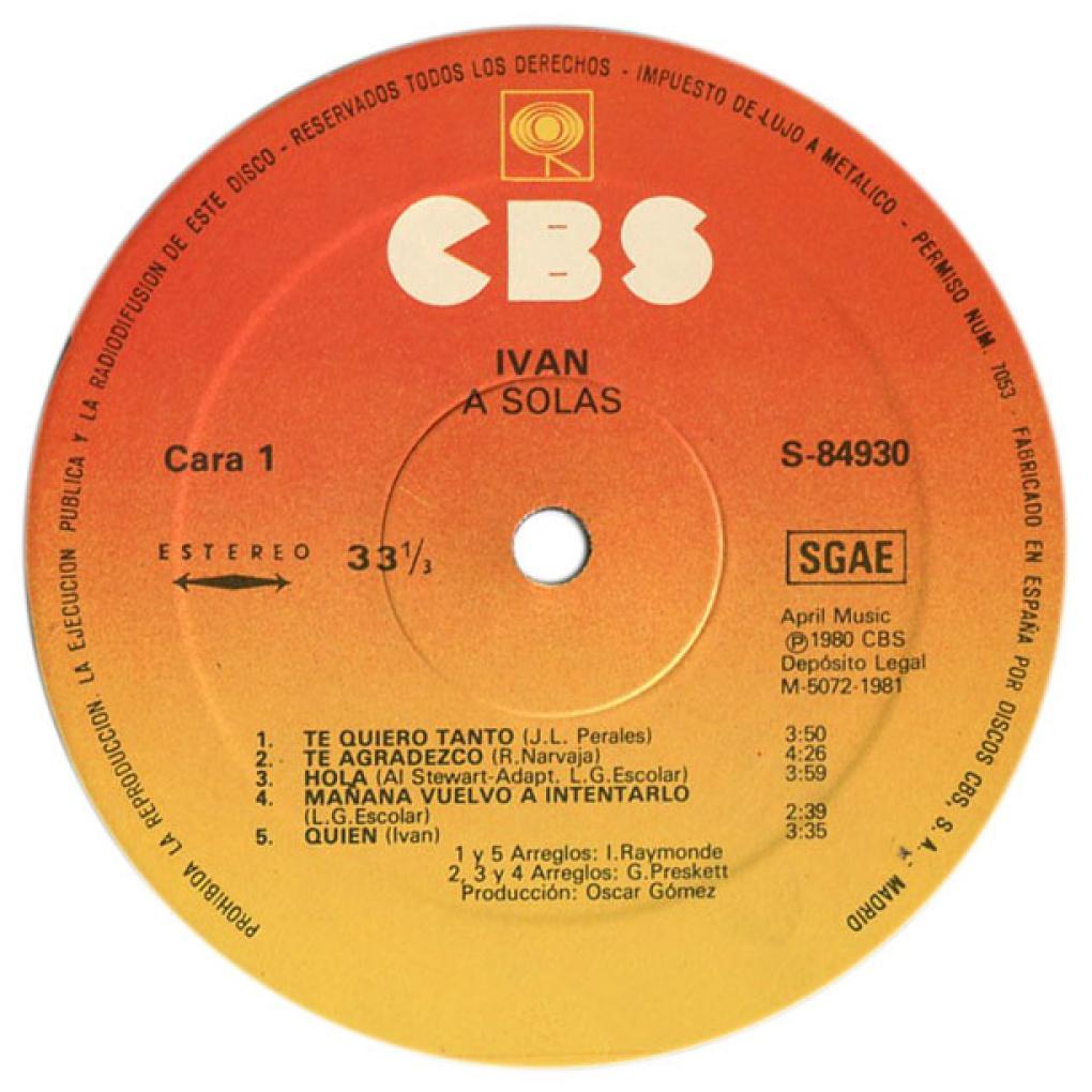 IVAN - A SOLAS | VINILO USADO