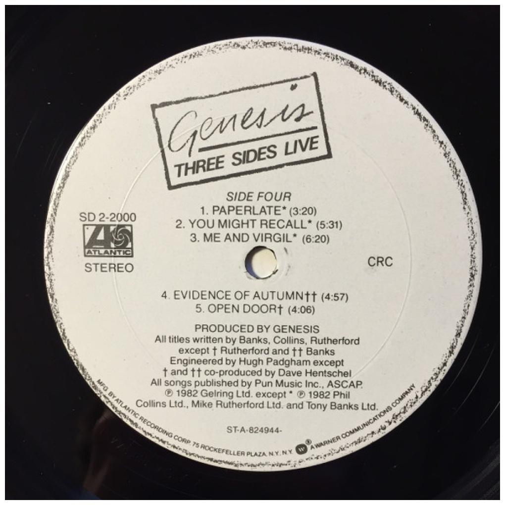 GENESIS - THREE SIDES LIVE (2LP) | VINILO USADO