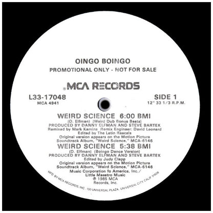 OINGO BONGO - WEIRD SCIENCE (PROMO COPY) | 12'' MAXI SINGLE USADO