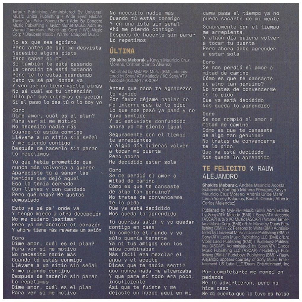 SHAKIRA - LAS MUJERES YA NO LLORAN | CD