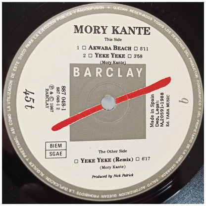 MORY KANTE - YE KE YE KE | 12'' MAXI SINGLE USADO
