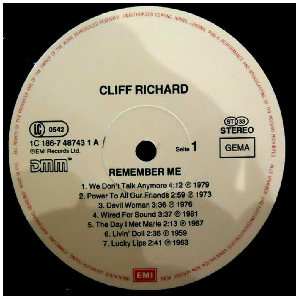 CLIFF RICHARD - REMEMBER ME: THE COLLECTION (2LP) | VINILO USADO