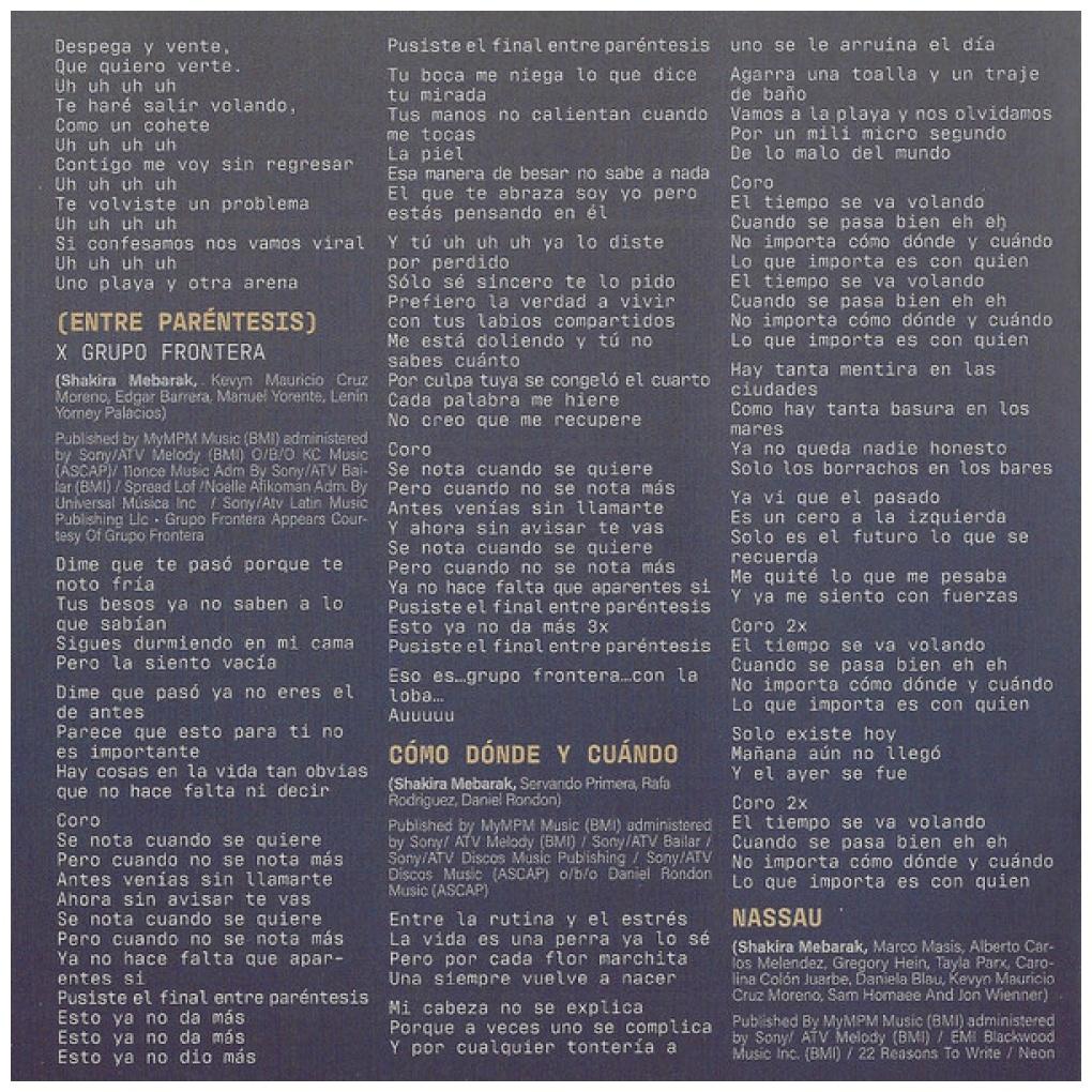 SHAKIRA - LAS MUJERES YA NO LLORAN | CD