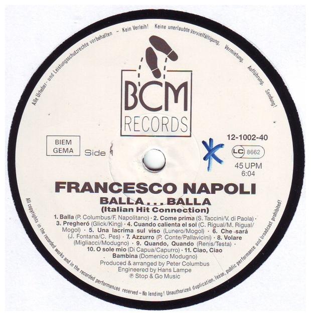 FRANCESCO NAPOLI - BALLA..BALLA! | 12" MAXI SINGLE USADO