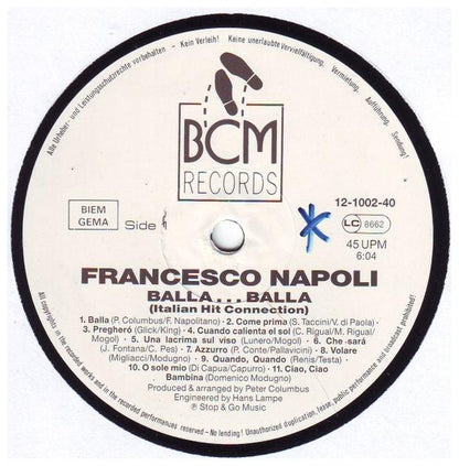 FRANCESCO NAPOLI - BALLA..BALLA! | 12" MAXI SINGLE USADO