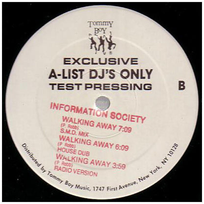 INFORMATION SOCIETY - WALKING AWAY (TEST PRESSING) | 12'' MAXI SINGLE USADO