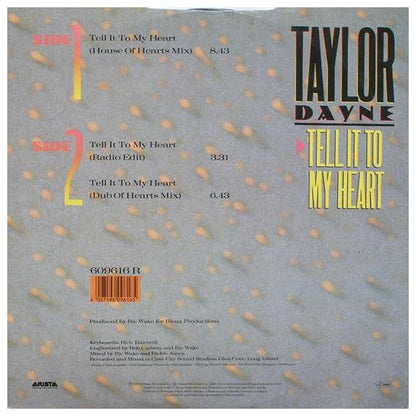 TAYLOR DAYNE  - TELL IT TO MY HEART | 12" MAXI SINGLE USADO