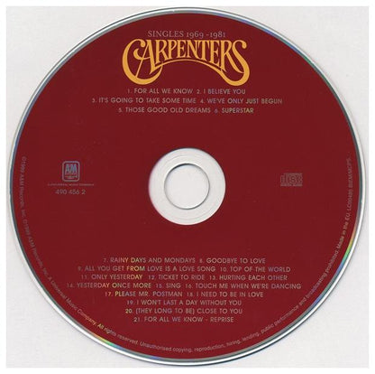 CARPENTERS - SINGLES 1969-1981 | CD