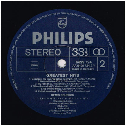 DEMIS ROUSSOS - GREATEST HITS | VINILO USADO