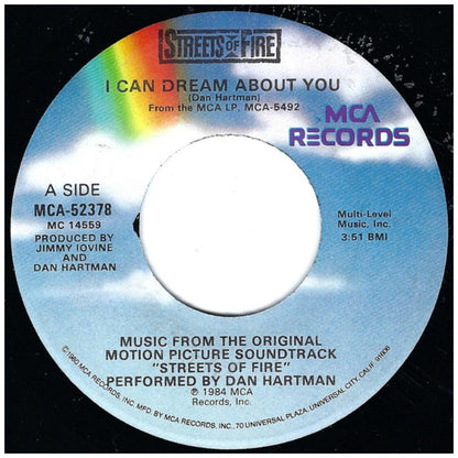 DAN HARTMAN - I CAN DREAM ABOUT YOU | 7" SINGLE USADO