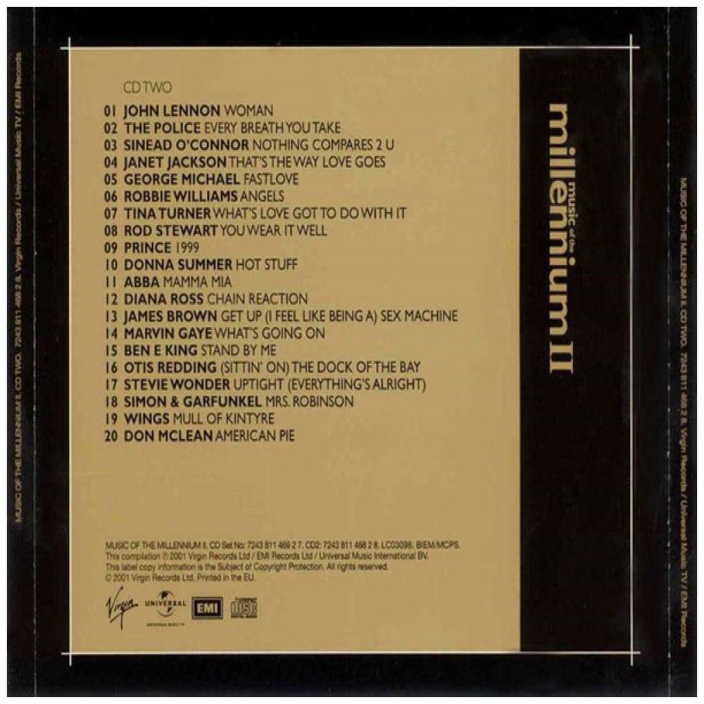 MUSIC OF THE MILLENIUM - VARIOUS ARTIST (2CD BOXSET) | CD