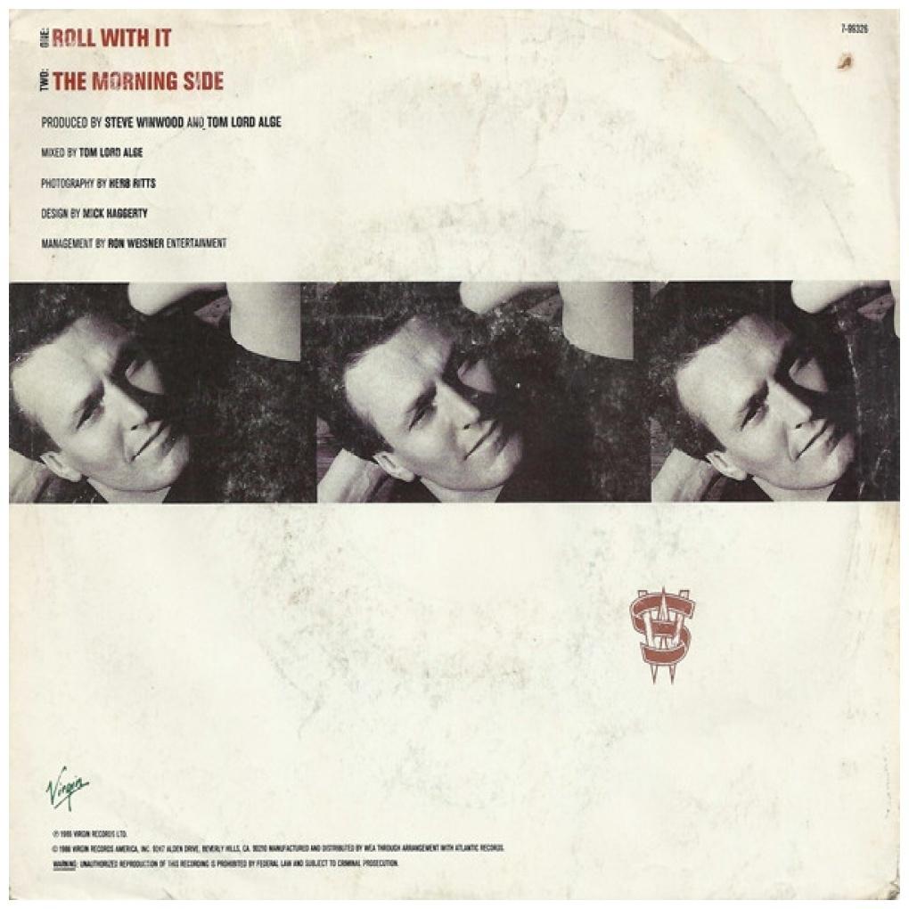STEVE WINWOOD - ROLL WITH IT | 7" USADO