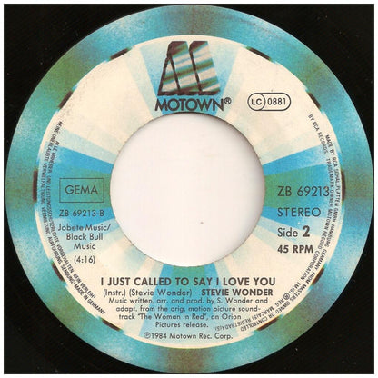 STEVIE WONDER - I JUST CALLED TO SAY I LOVE YOU | 7" SINGLE USADO