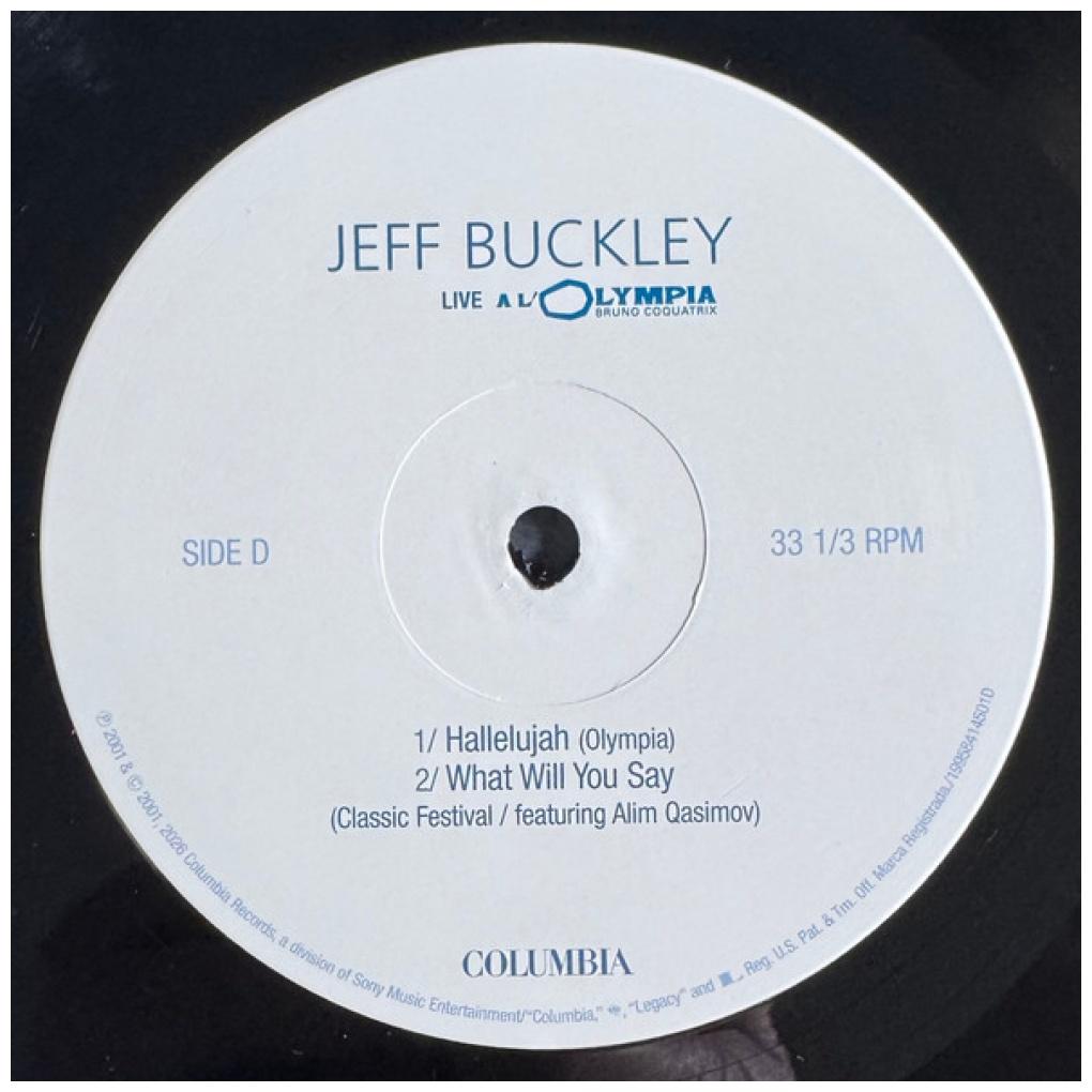 JEFF BUCKEY - LIVE A L'OLYMPIA (2LP) (RSD 2026) | VINILO