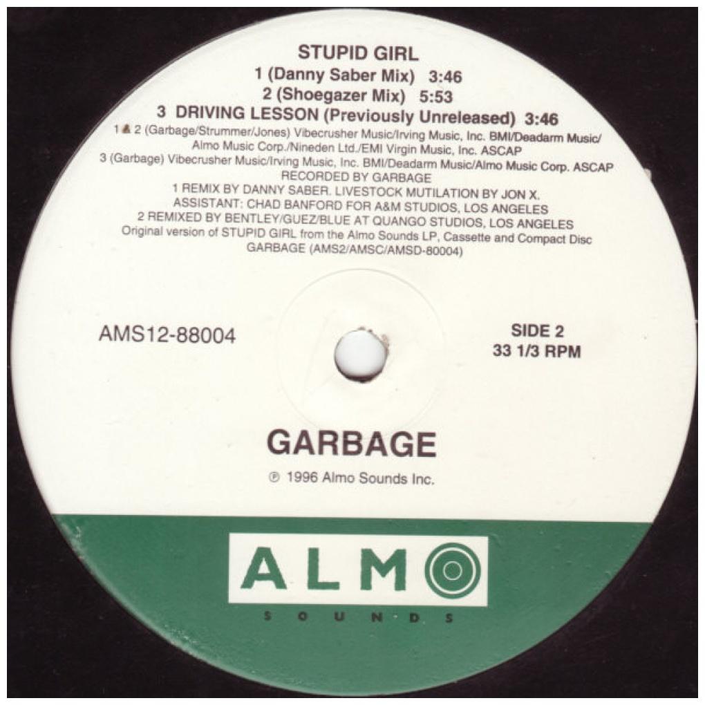 GARBAGE - STUPID GIRL | 12'' MAXI SINGLE USADO