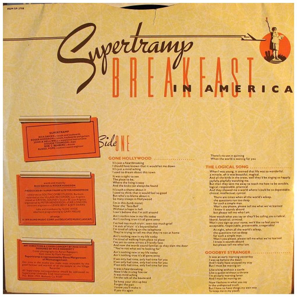 SUPERTRAMP - BREAKFAST IN AMERICA (MADE IN USA) | VINILO