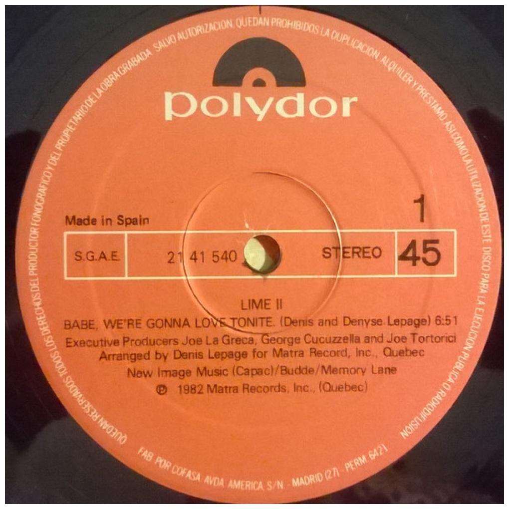LIME - BABE, WE'RE GONNA LOVE TONIGHT | 12'' MAXI SINGLE USADO