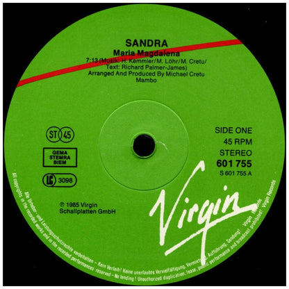 SANDRA - (I'LL NEVER BE) MARIA MAGDALENA | 12'' MAXI SINGLE USADO
