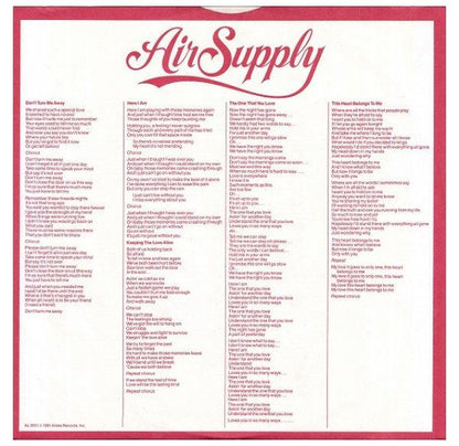 AIR SUPPLY - THE ONE THAT YOU LOVE | VINILO USADO