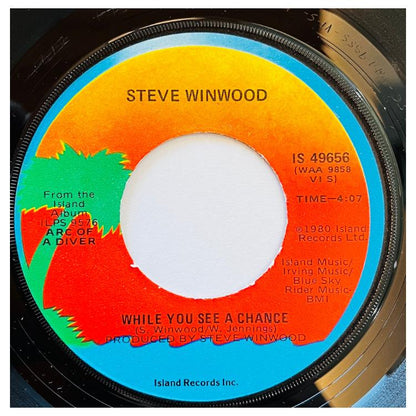 STEVE WINWOOD - WHILE YOU SEE A CHANCE | 7" SINGLE VINILO USADO